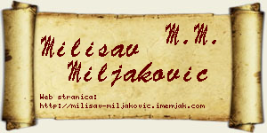 Milisav Miljaković vizit kartica